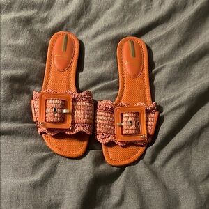 Sam Endleman Women's terracotta color Slide Sandals